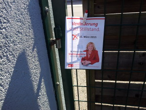 Foto: Wahlwerbung von Maria-Luise-Mathiaschitz