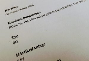 Gewerbeordnung 1994